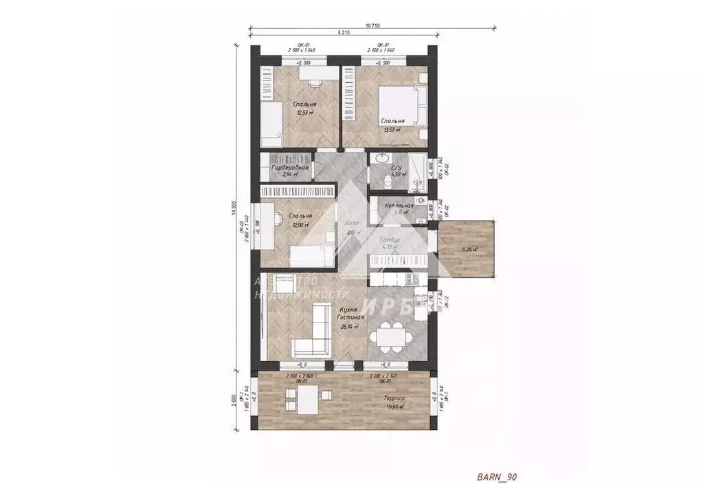Дом в Алтайский край, Первомайский район, с. Фирсово Цветочная ул. (90 ... - Фото 2