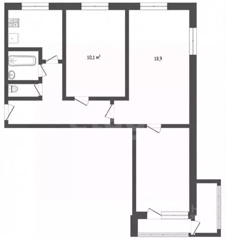 3-к кв. Ярославская область, Ярославль ул. Ухтомского, 23 (58.8 м) - Фото 2