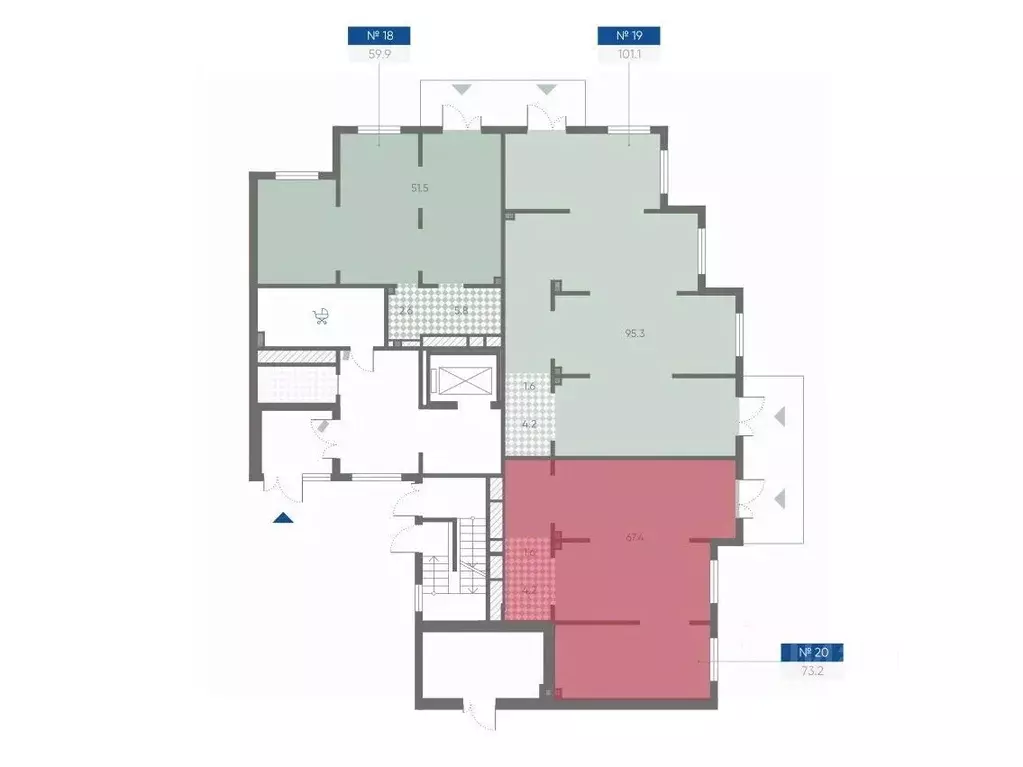 Офис в Санкт-Петербург пос. Шушары, Пулково Лэйк жилой комплекс (73 м) - Фото 2