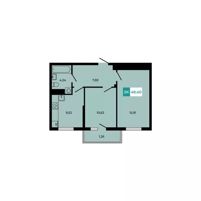 2-к кв. Ростовская область, Аксайский район, Щепкинское с/пос, пос. ... - Фото 1