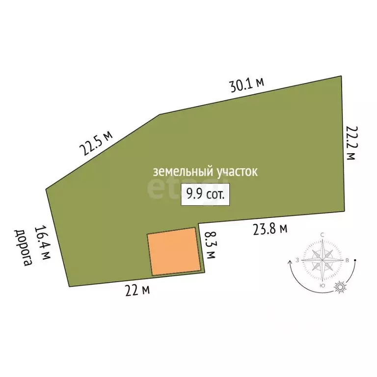 Участок в Вологодская область, Шексна рп, Шексна Северная мкр ул. ... - Фото 2