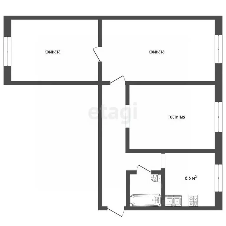 3-к кв. Забайкальский край, Чита ул. Весенняя, 8 (60.4 м) - Фото 2