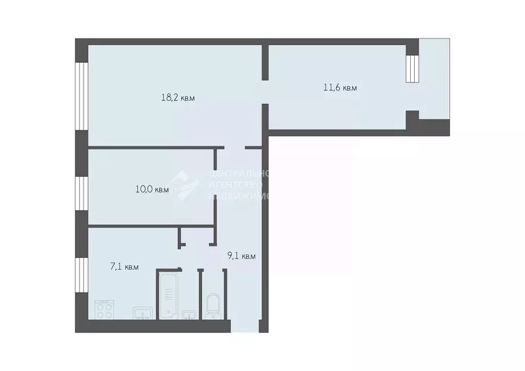 3-к кв. Рязанская область, Рязань Интернациональная ул., 11 (59.8 м) - Фото 2