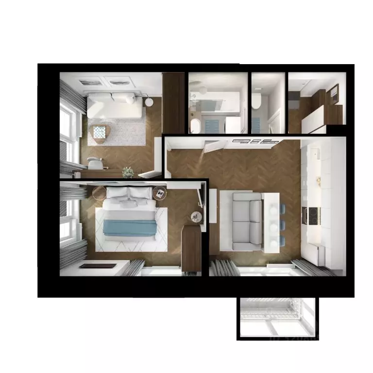 2-к кв. Татарстан, Казань ул. Анаса Тазетдинова, 1к10 (50.9 м) - Фото 1