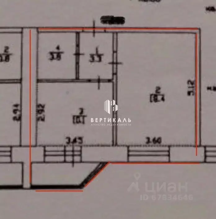 1-к кв. Новгородская область, Великий Новгород Маловишерская ул., 5к2 ... - Фото 2