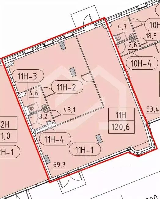 Помещение свободного назначения в Москва Марк жилой комплекс, к2 (121 ... - Фото 2