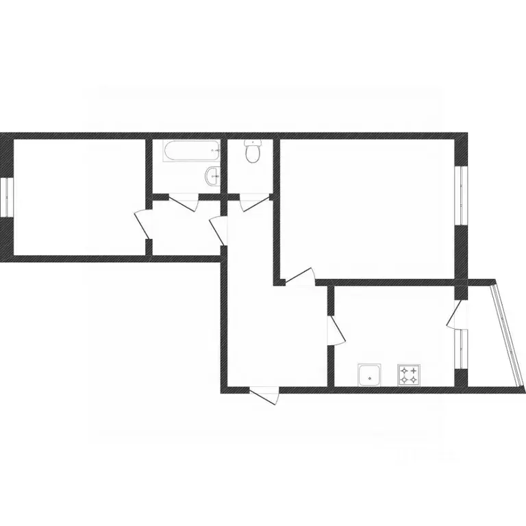 2-к кв. Ханты-Мансийский АО, Сургут Югорская ул., 30/2 (52.5 м) - Фото 1