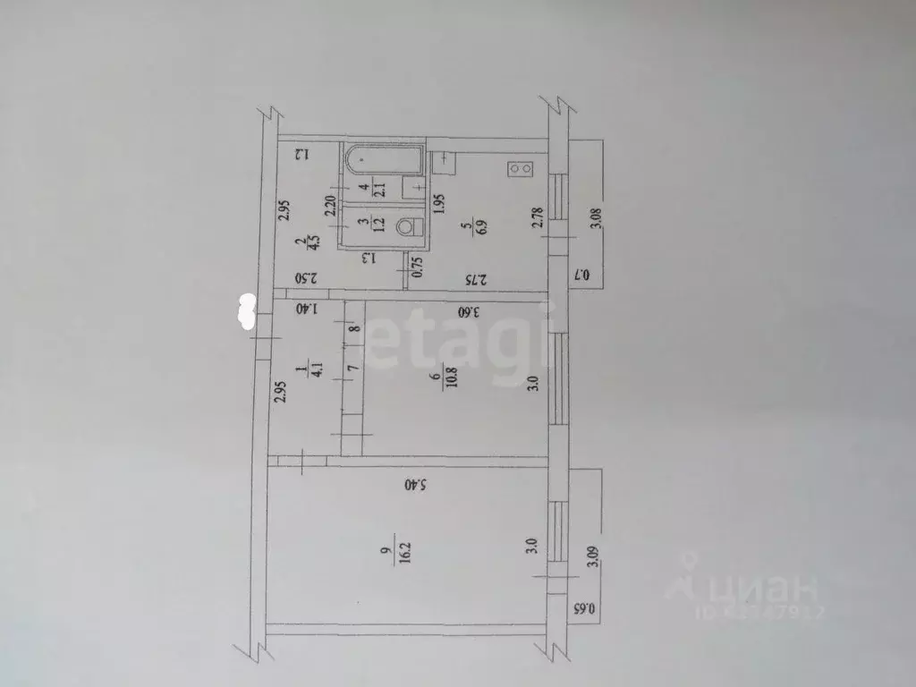 2-к кв. Краснодарский край, Ейск Московская ул. (46.7 м) - Фото 0