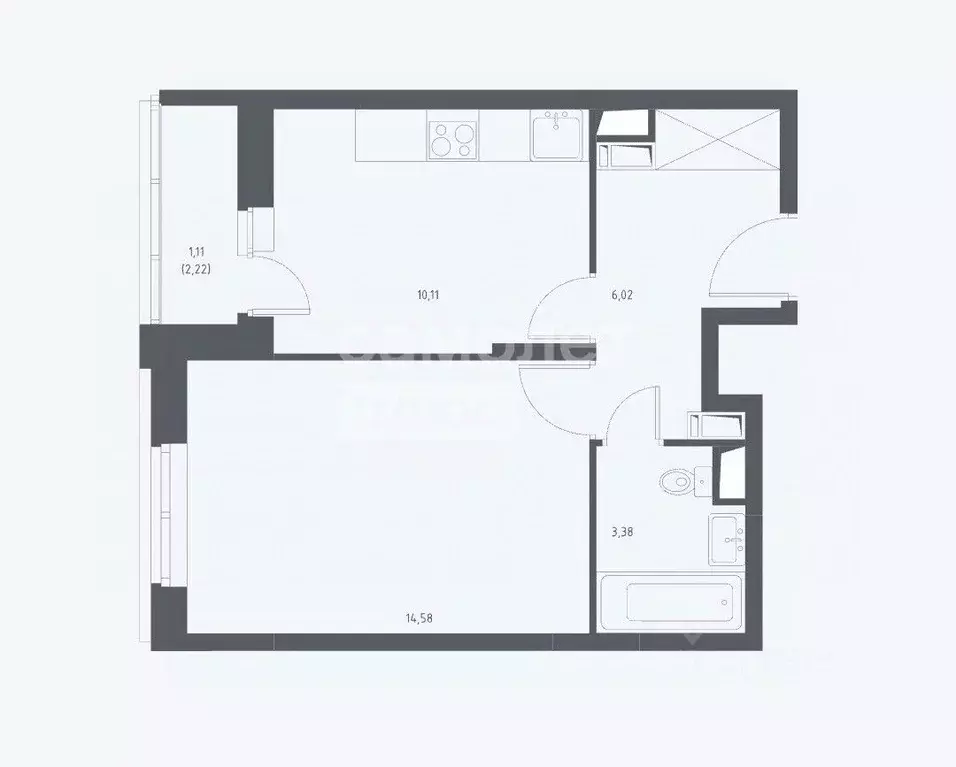 1-к кв. Москва ш. Остафьевское, 14к1 (35.2 м) - Фото 2