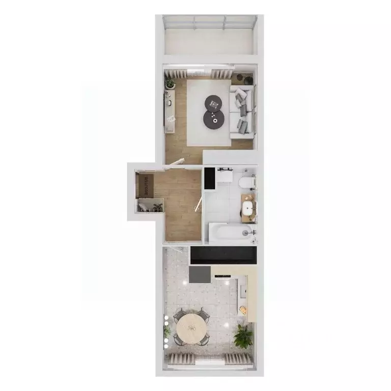 1-к кв. Тверская область, Тверь Южный мкр,  (40.91 м) - Фото 2