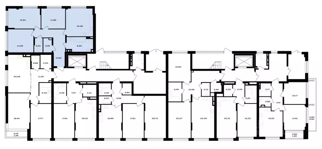 3-к кв. Воронежская область, Воронеж ул. Ольминского, 4 (91.36 м) - Фото 1