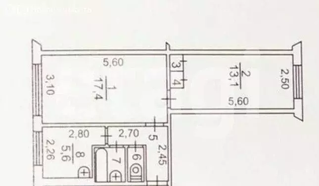 2-комнатная квартира: посёлок городского типа Новозавидовский, ... - Фото 1