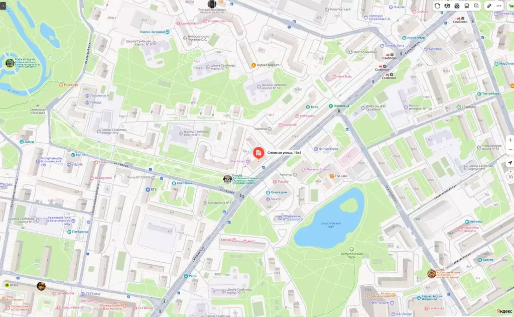 Помещение свободного назначения в Москва Снежная ул., 13к1 (416 м) - Фото 1