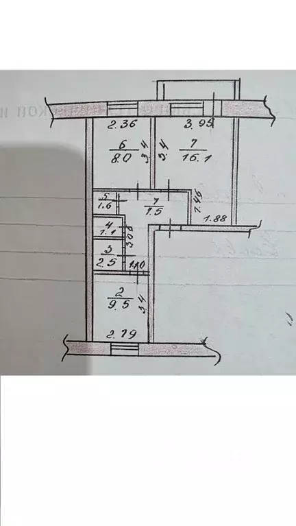 2-к кв. Липецкая область, Елец ул. Клары Цеткин, 92 (46.0 м) - Фото 2