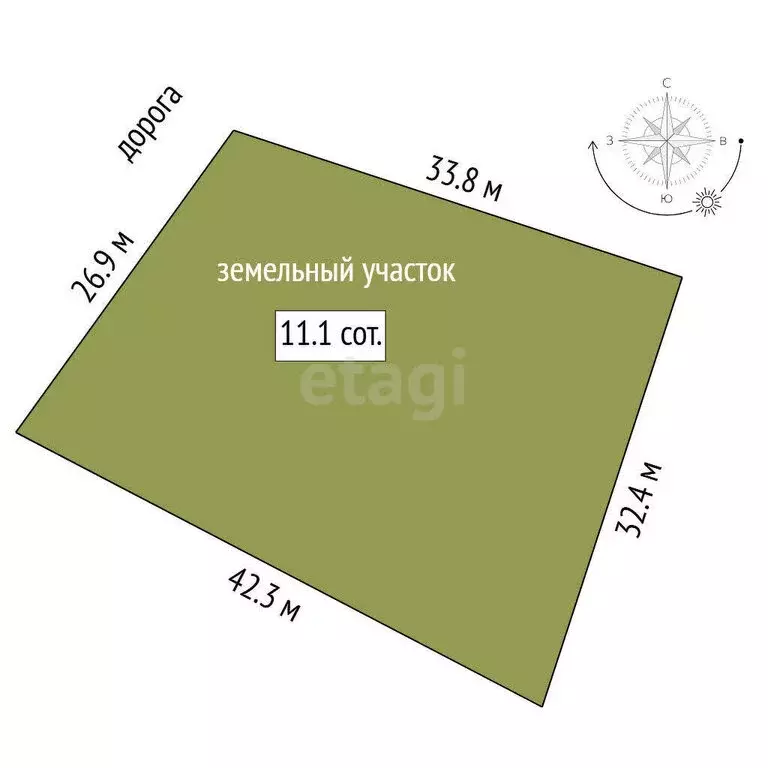 Участок в Тюменский муниципальный округ, село Кулига, коттеджный ... - Фото 1