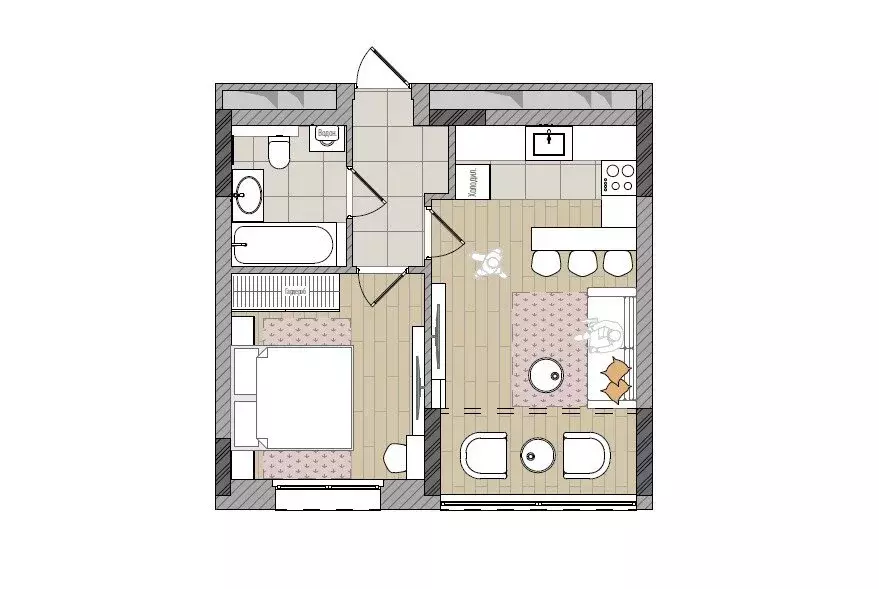 2-комнатная квартира: Киров, ЖК Видный (42.2 м) - Фото 1
