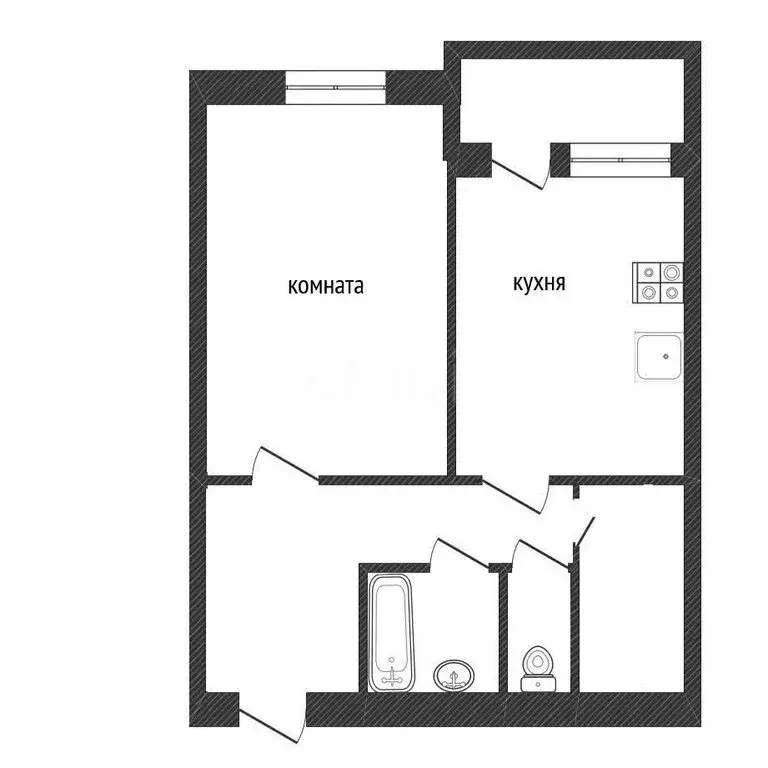 1-комнатная квартира: Кириши, проспект Ленина, 55 (42.3 м) - Фото 1