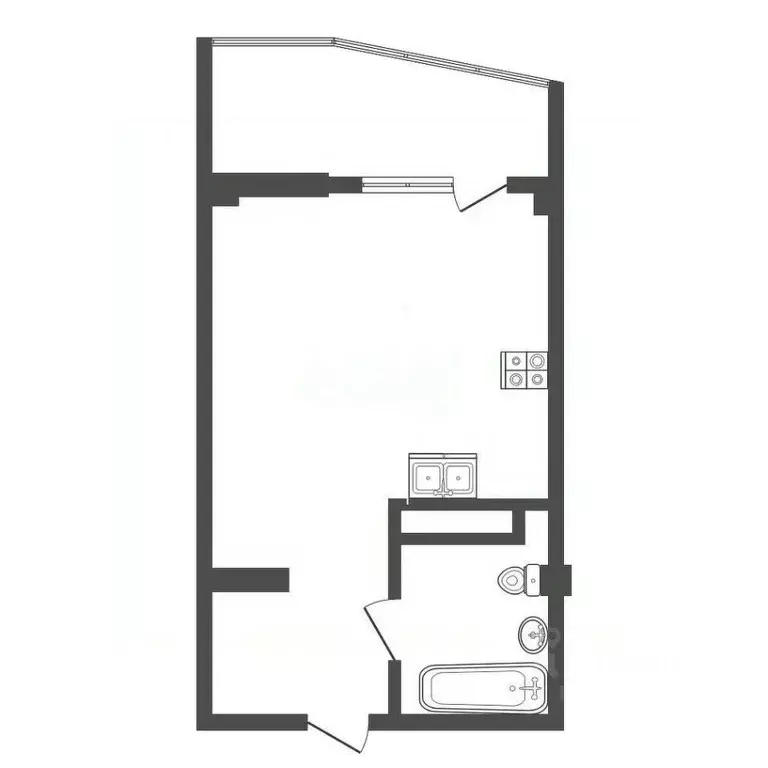 Студия Севастополь ул. Летчиков, 10к4 (34.5 м) - Фото 2