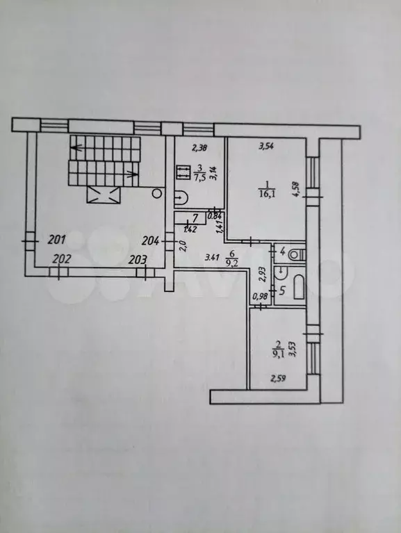 2-к. квартира, 46 м, 6/7 эт. - Фото 0