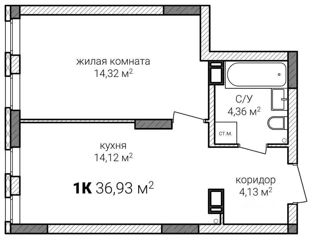 1-к кв. Нижегородская область, Нижний Новгород Сахарный Дол жилой ... - Фото 0