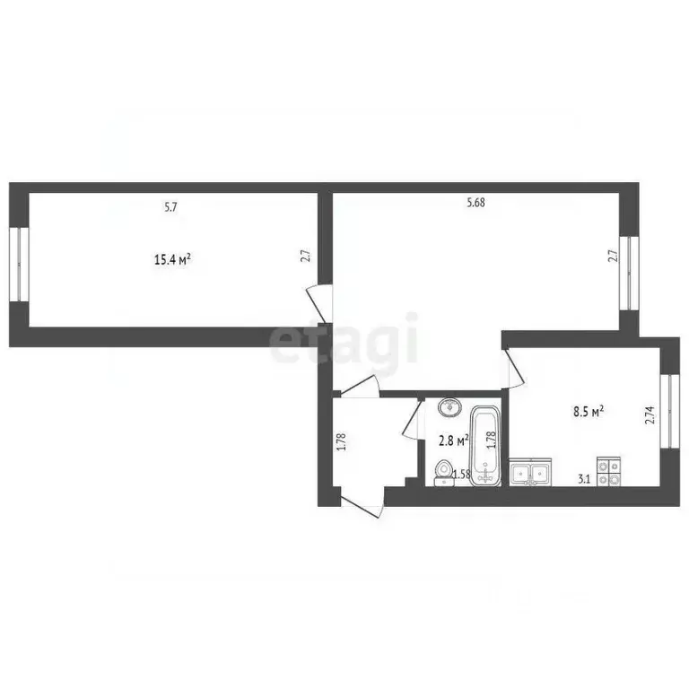 2-к кв. Камчатский край, Быстринский муниципальный округ, с. Эссо ул. ... - Фото 2