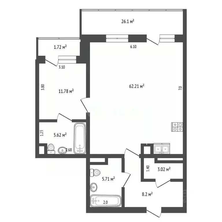 1-к кв. Крым, Ялта ул. Халтурина, 36А (88.67 м) - Фото 2