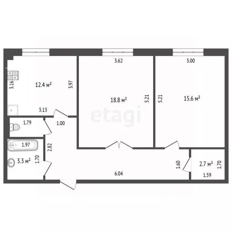 2-к кв. Мордовия, Саранск Красноармейская ул., 17 (65.0 м) - Фото 1