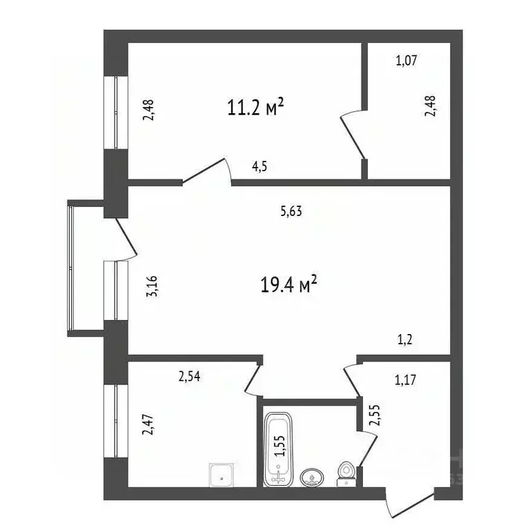 2-к кв. Красноярский край, Красноярск имени газеты Красноярский ... - Фото 2