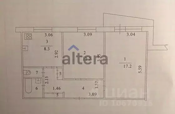 2-к кв. Татарстан, Казань ул. Маршала Чуйкова, 93 (52.1 м) - Фото 1