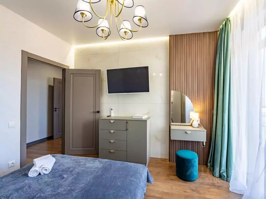 1-к кв. Крым, Симферопольский район, Молодежное пгт ул. Парковая, 3 ... - Фото 1