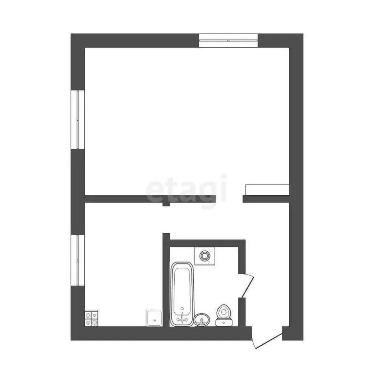 1-комнатная квартира: Улан-Удэ, улица Гармаева, 17 (31 м) - Фото 1