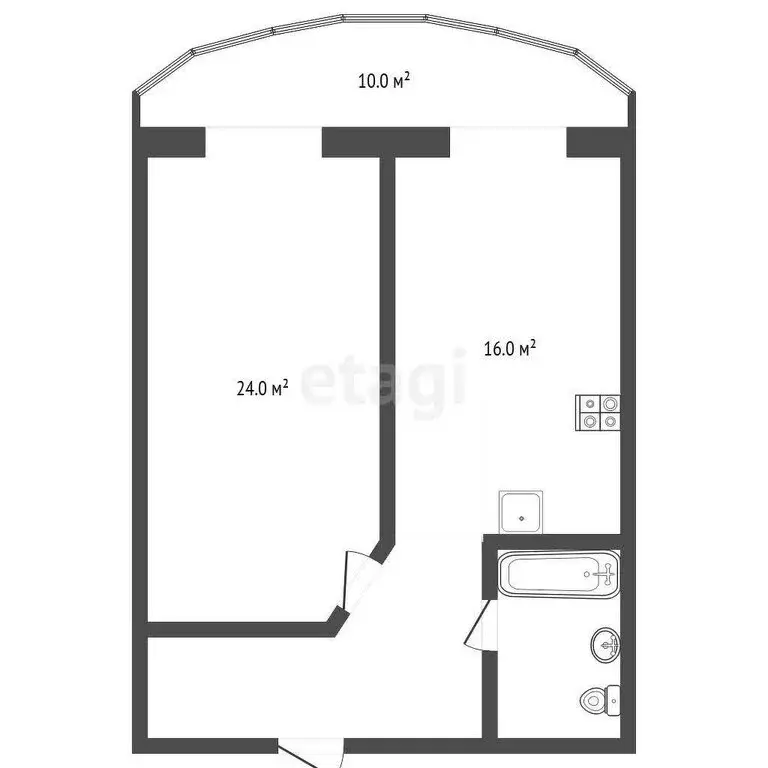 1-комнатная квартира: Пятигорск, улица Бунимовича, 1А (63.1 м) - Фото 1