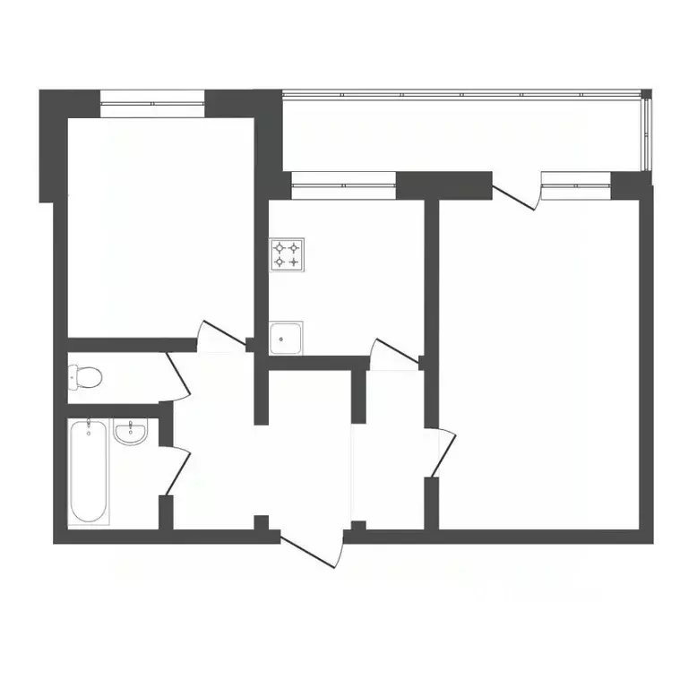 2-к кв. Тюменская область, Тюмень Широтная ул., 33 (49.1 м) - Фото 2