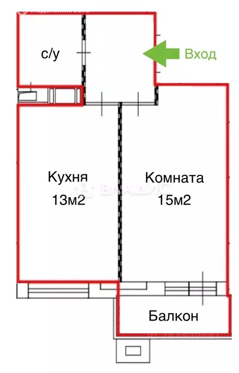 1-комнатная квартира: деревня Мисайлово, Пригородное шоссе, 9 (36 м) - Фото 0