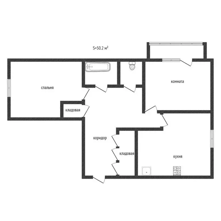 2-комнатная квартира: Сатка, улица Ленина, 5 (46.2 м) - Фото 0