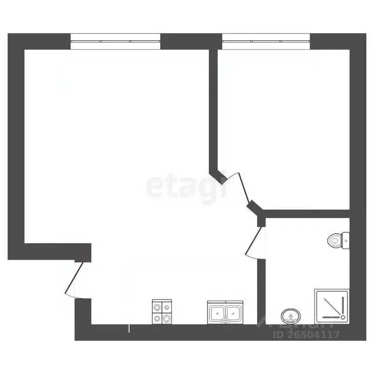 2-к кв. Севастополь ул. Челюскинцев, 57/3 (30.0 м) - Фото 2