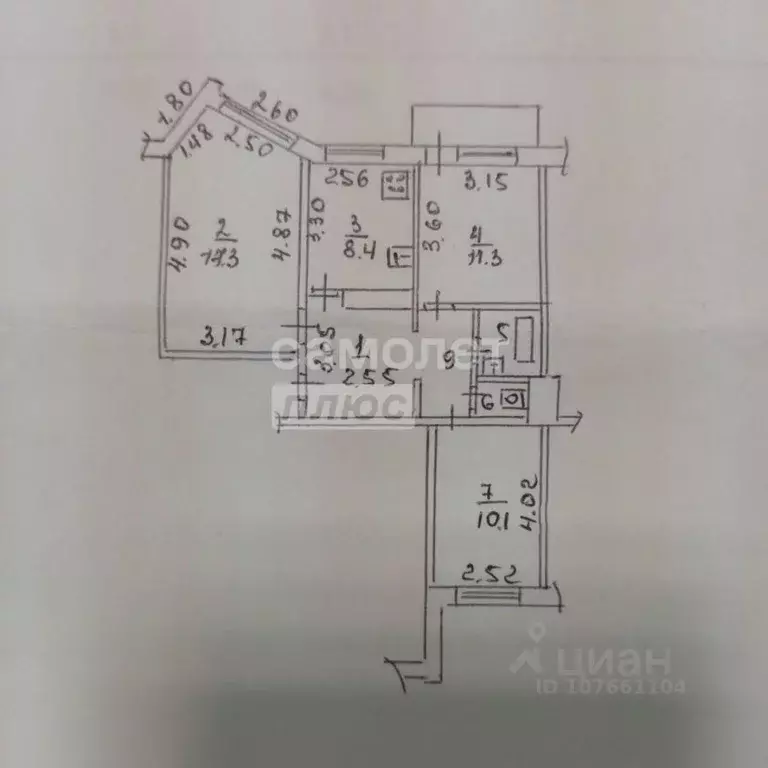 3-к кв. Липецкая область, Липецк ул. А.Г. Стаханова, 28 (62.6 м) - Фото 1