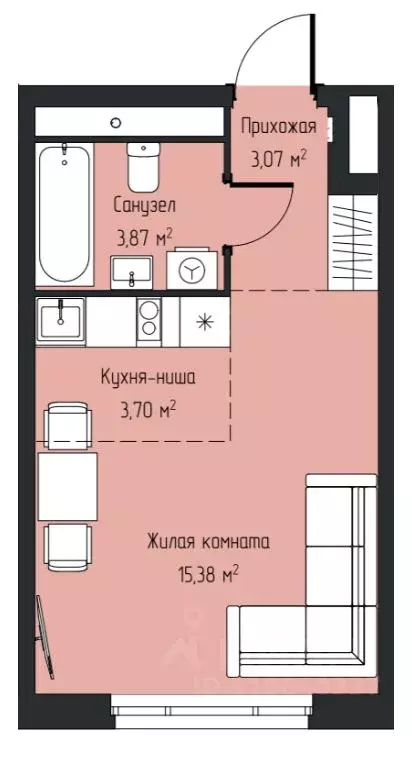 Студия Свердловская область, Екатеринбург Южный жилрайон, Студия Парк ... - Фото 0