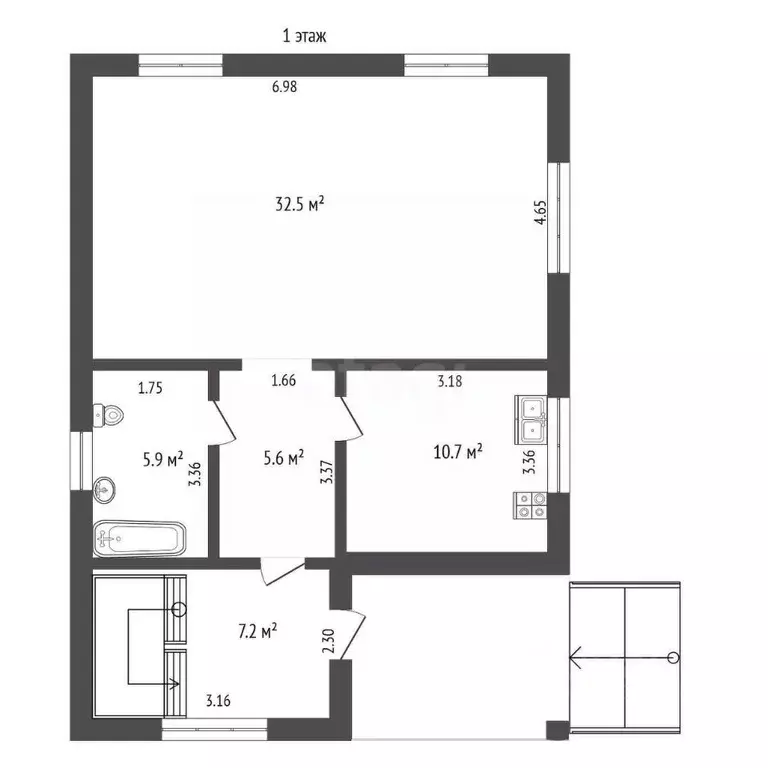 Дом в Ставропольский край, Предгорный муниципальный округ, с. Винсады ... - Фото 2