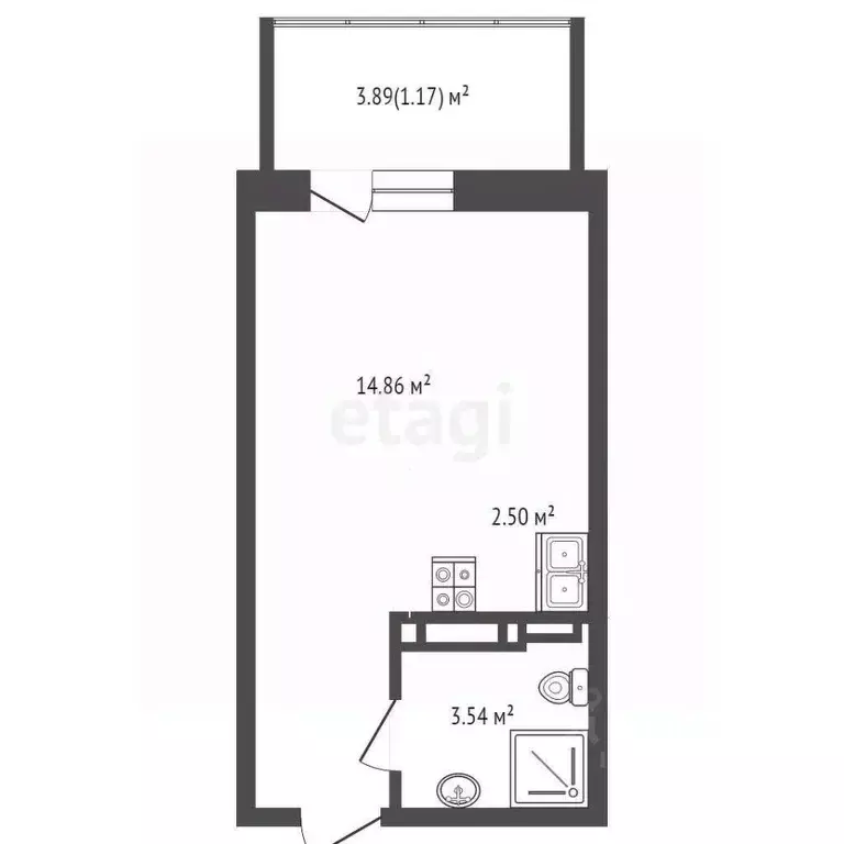 Студия Ростовская область, Ростов-на-Дону Берберовка мкр, ул. ... - Фото 0