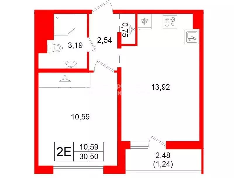 1-комнатная квартира: Санкт-Петербург, Северный проспект, 123к4 (30.5 ... - Фото 1