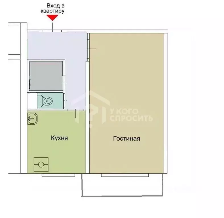 1-к кв. Ленинградская область, Ломоносовский район, Горбунковское ... - Фото 2