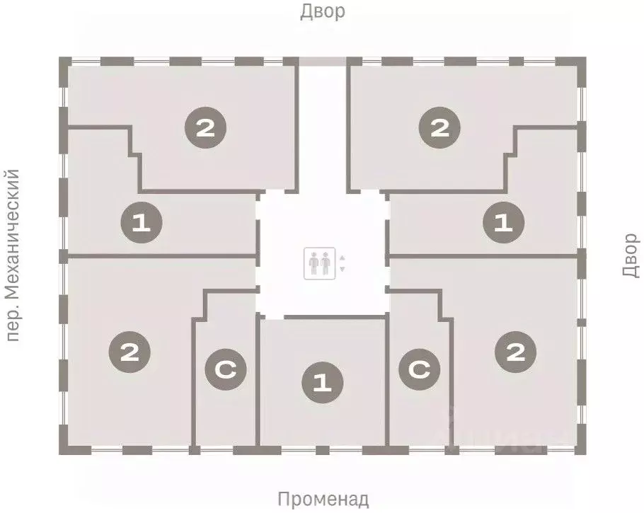 2-к кв. Свердловская область, Екатеринбург пер. Ритслянда, 15 (61.51 ... - Фото 1