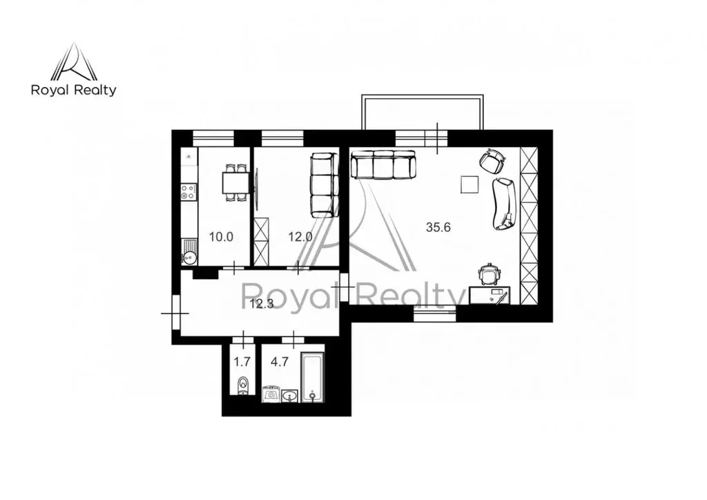 2-к кв. Санкт-Петербург Морская наб., 35К2 (76.0 м) - Фото 2