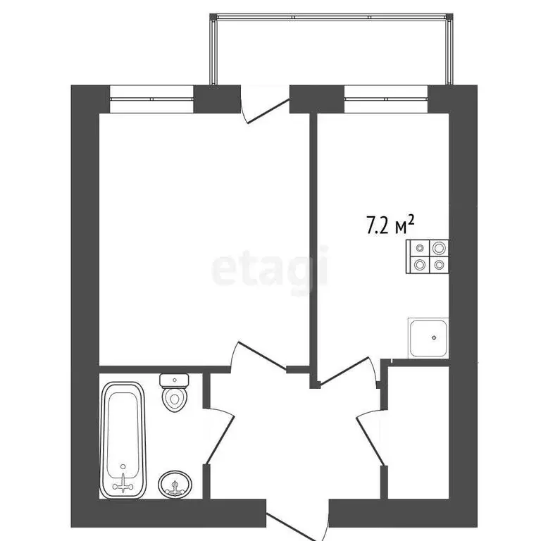 1-комнатная квартира: посёлок городского типа Чамзинка, улица Кирова, ... - Фото 1