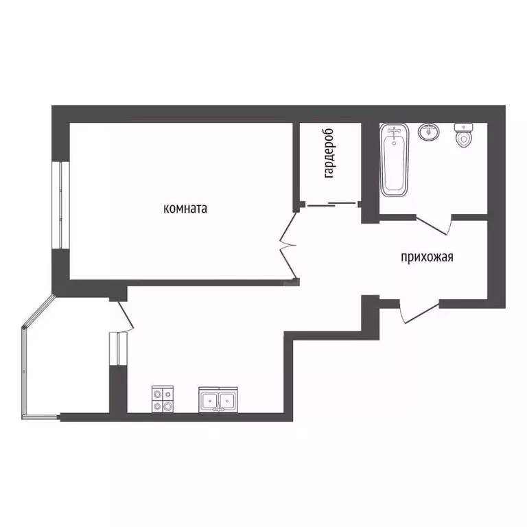1-к кв. Ростовская область, Батайск Индустриальная ул., 1Б (43.9 м) - Фото 2