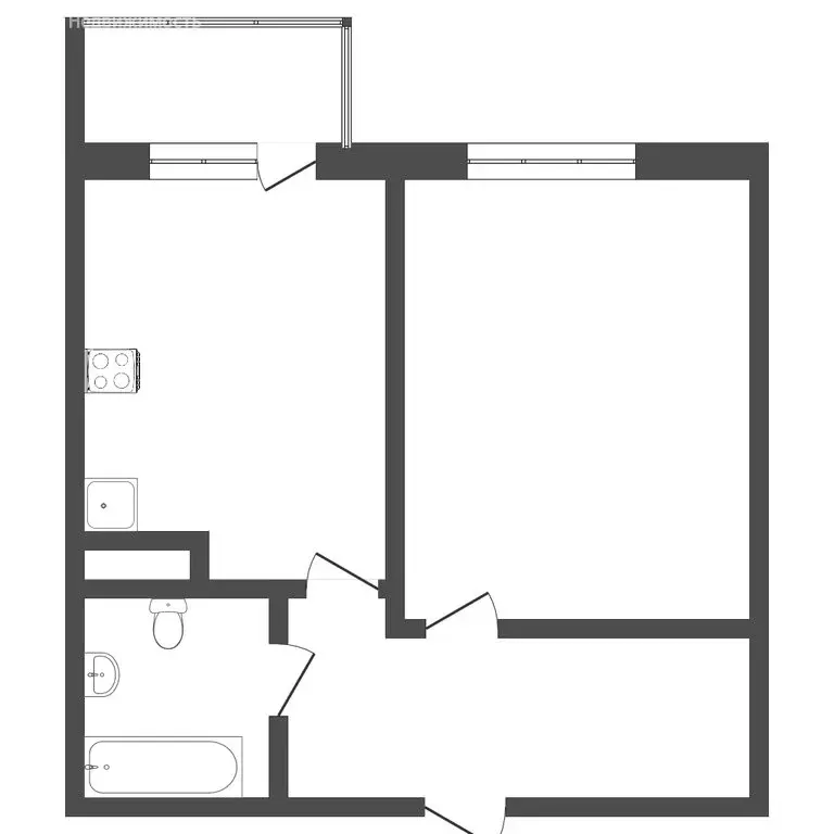 1-комнатная квартира: Тюмень, Ставропольская улица, 97к4 (37.1 м) - Фото 1