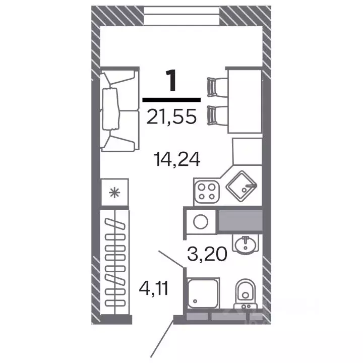 1-к кв. Рязанская область, Рязань Петра и Февронии жилой комплекс ... - Фото 0