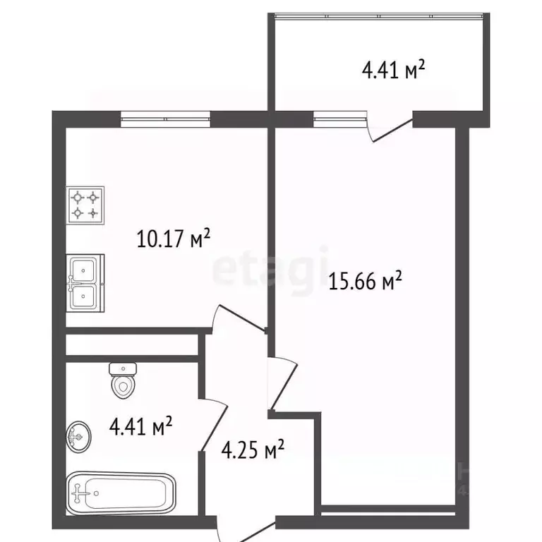 1-к кв. Ленинградская область, Ломоносовский район, Виллозское ... - Фото 2