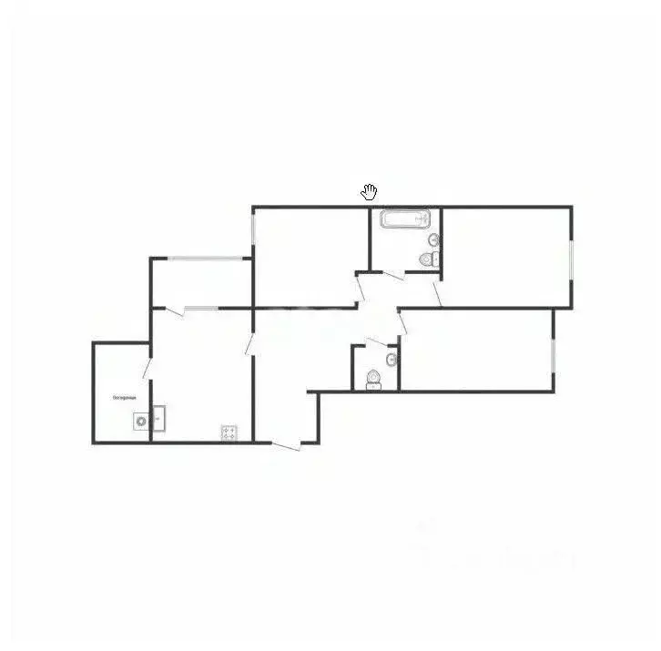 3-к кв. Курская область, Курск ул. Энгельса, 115/5 (82.6 м) - Фото 2